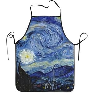 LAST ONE Starry Night Vincent Van Gogh Inspired Unisex Apron NIP